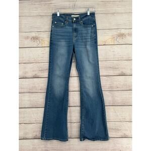 Nike 726 Flare Jeans Womens 28 Blue Medium Wash Denim Stretch